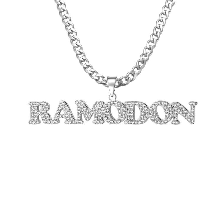 personalized crystal name necklace