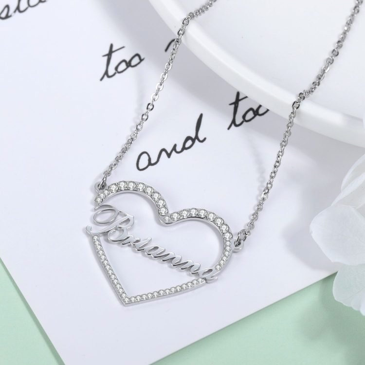 crystal name necklace