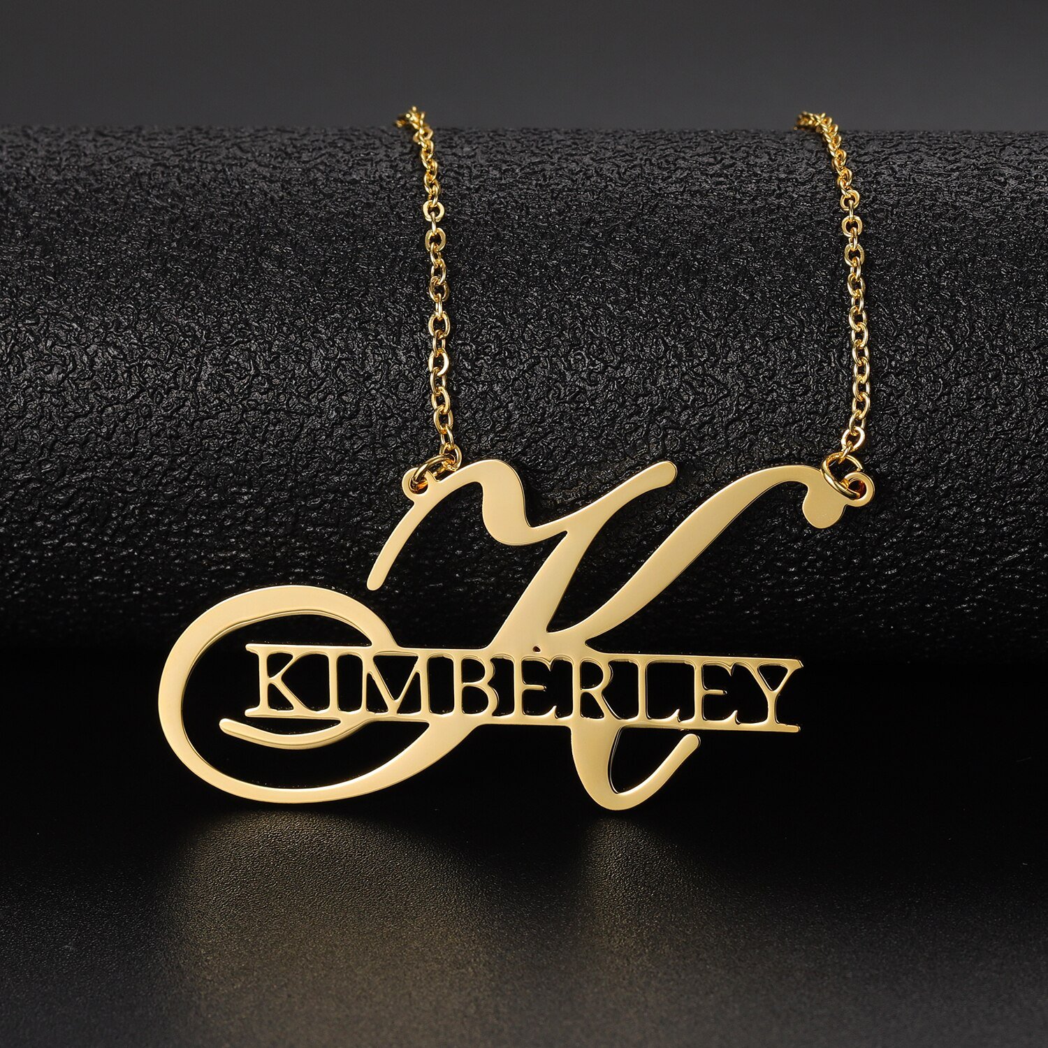 Big Initial Name Necklace Custom Jewelry Beceff