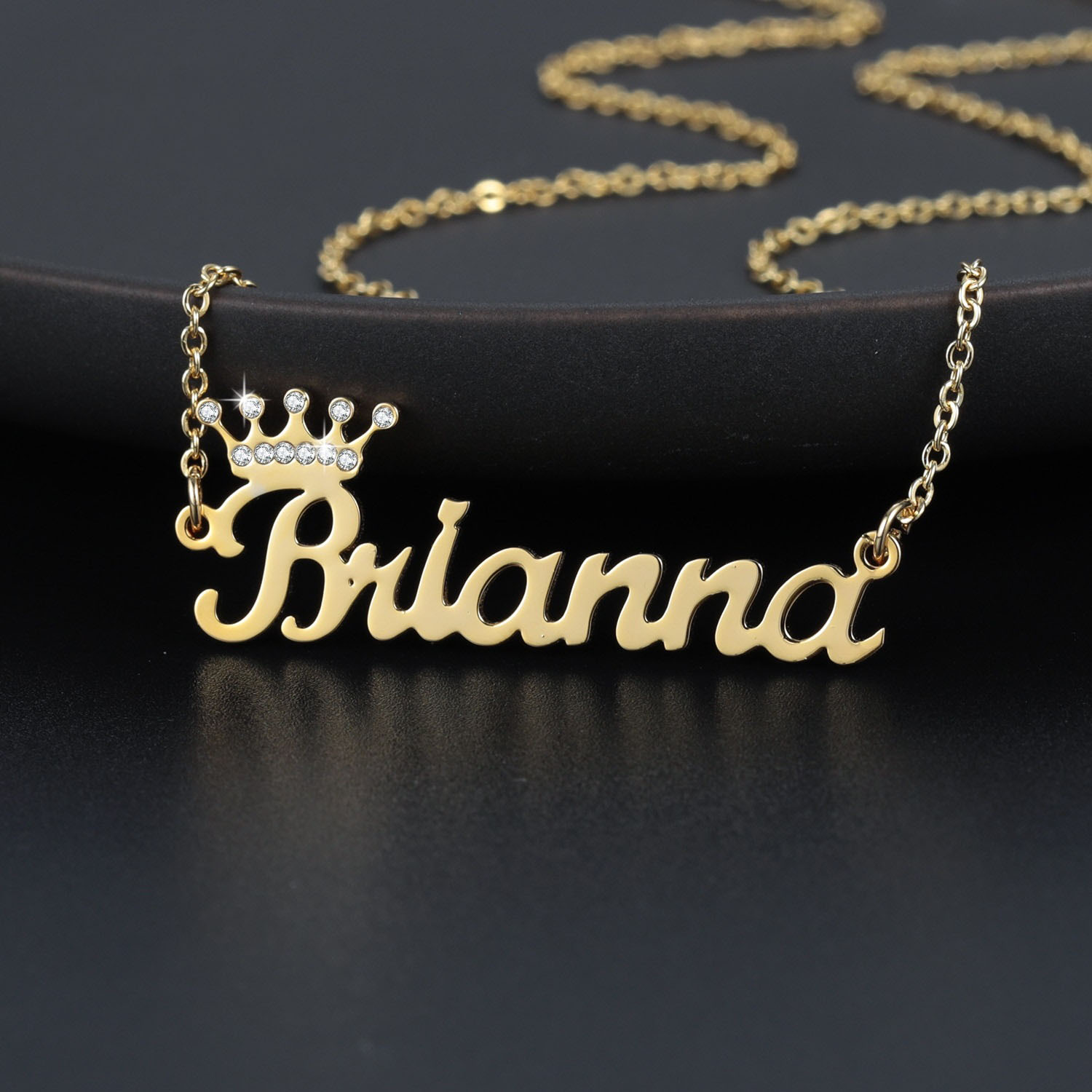 sparkling crown necklace