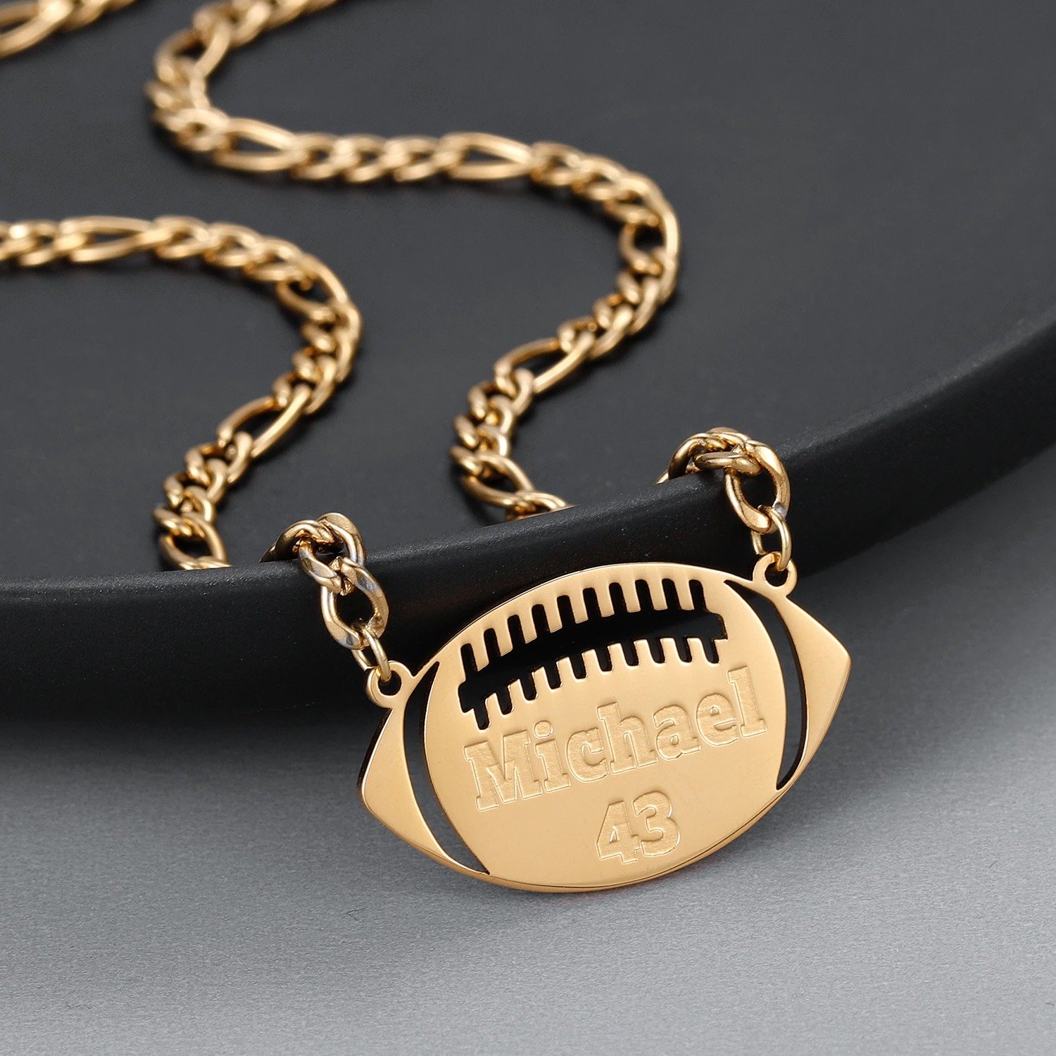 personalized football jewelry