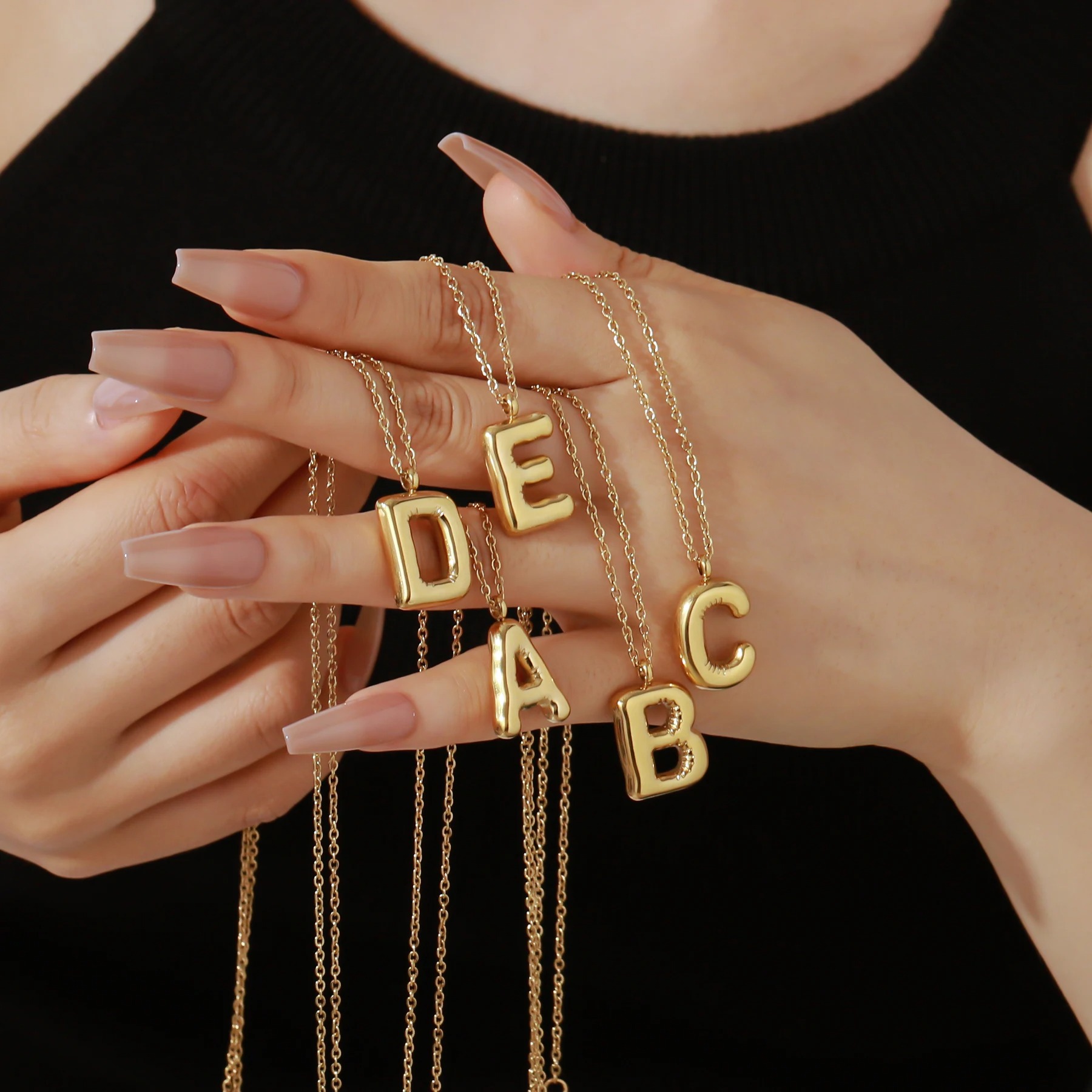 Custom bubble name shops necklace